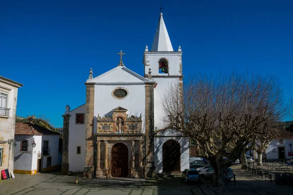 Obidos Portugal Januari 2018 Mariakyrkan Igreja Santa Maria — Stockfoto