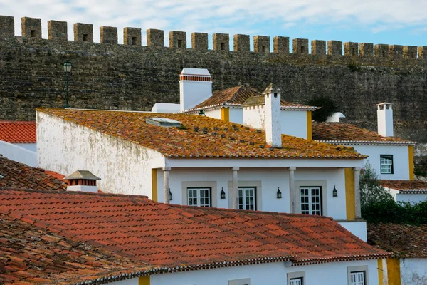 도스의 도시와 성벽이 보인다 포르투갈 — 스톡 사진