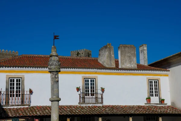 Casa Antigua Balcones Obidos Portugal —  Fotos de Stock