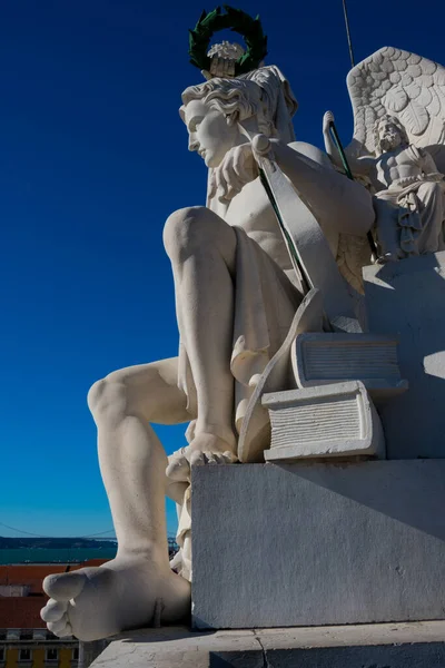 Lisbona Portogallo Gennaio 2018 Parte Della Statua Della Gloria Che — Foto Stock