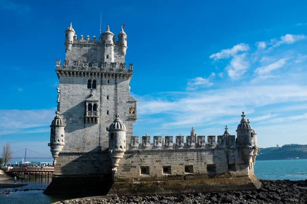 Belem Lisbon Belem 葡萄牙 2018年1月23日 文森特 贝伦钟楼 Belem Tower 是位于圣玛丽亚 — 图库照片