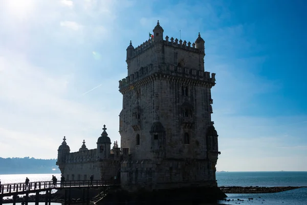 Belem Lisbon Belem 葡萄牙 2018年1月23日 文森特 贝伦钟楼 Belem Tower 是位于圣玛丽亚 — 图库照片