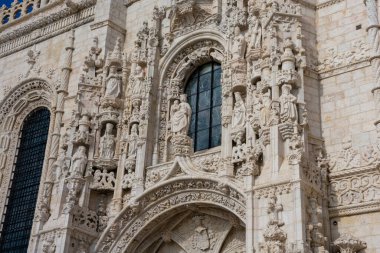 Jeronimos Manastırı ya da Hieronymites Manastırı (Mosteiro dos Jeronimos) Portekiz Geç Gotik Mimari Manueline tarzı. Belem, Lisbon. Portekiz
