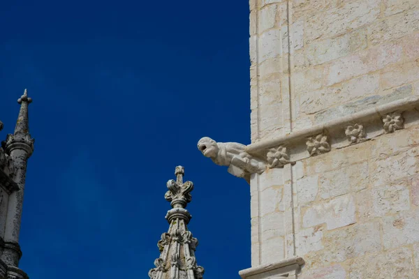 Jeronimos Monastery Або Hieronymites Monastery Gargoyle Mosteiro Dos Jeronimos Португальський — стокове фото