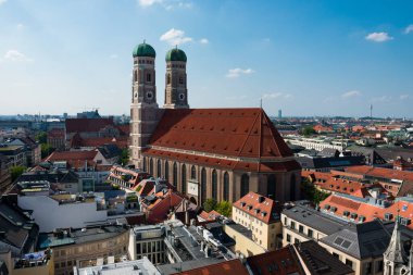 Münih, Almanya. 22 Ağustos 2018. Frauenkirche Manzarası (Münih Katedrali)