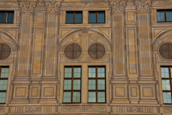 Munich Alemania Agosto 2018 Pared Pintada Patio Del Emperador Kaiserhof —  Fotos de Stock