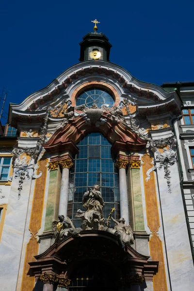 Мюнхен Німеччина Серпня 2018 Asamkirche Барокова Церква Мюнхені — стокове фото