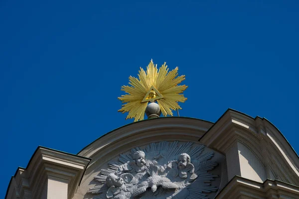 Eye Providence Σύμβολο Στο Heilig Geist Kirche Εκκλησία Του Αγίου — Φωτογραφία Αρχείου