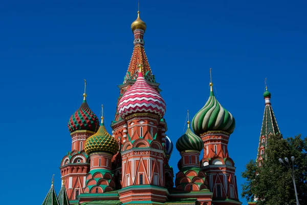 Moscú Rusia Agosto 2018 Catedral San Basilio Sobor Vasiliya Blazhennogo — Foto de Stock