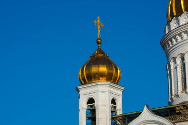 İsa 'nın Katedrali Kurtarıcı Kulesi (Khram Khrista Spasitelya) Moskva Nehri' nin kuzey kıyısında bir Rus Ortodoks katedrali. Moskova, Rusya