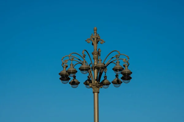 ボリショイ劇場広場 Teatalnaya Ploschad の古い街灯 モスクワロシア — ストック写真