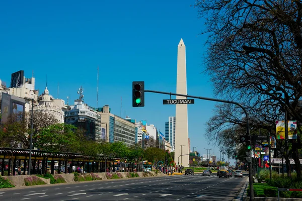 Buenos Aires Argentina Outubro 2018 Obelisco Buenos Aires Obelisco Monumento — Fotografia de Stock