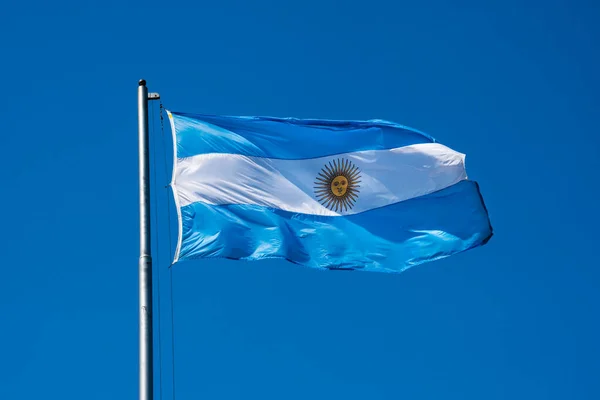 Bandera Argentina Bandera Argentina Bandera Nacional Una Tribanda Horizontal Color — Foto de Stock