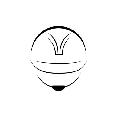 Güvenlik miğferi simgesi serbest vektörü