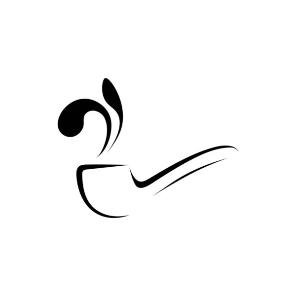 Tube Fumeur Icône Logo Vecteur — Image vectorielle