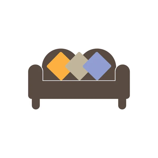 Καναπές Κρεβάτι Εικόνα Εικονίδιο Δωρεάν Διάνυσμα — Διανυσματικό Αρχείο