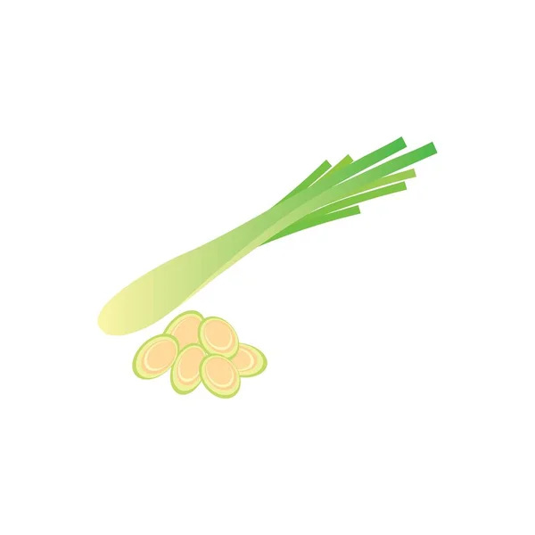 Lemongrass Illustration Icon Template Free Vector — Stock Vector