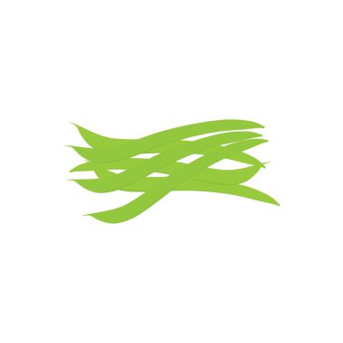 Yeşil fasulye illüstrasyon şablonu vekto