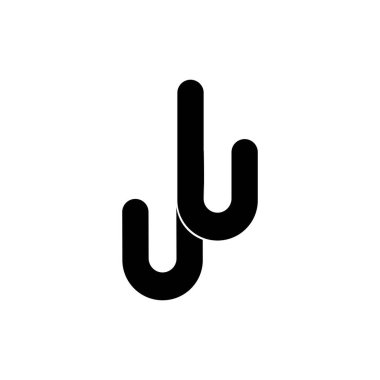 Kaktüs simgesi logo şablonu serbest vektör 