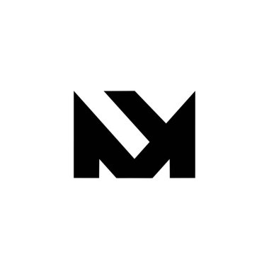 Monogram logo harfi MK resim serbest vektörü