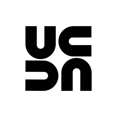 Monogram logo harfi UCCU resimsiz vektör