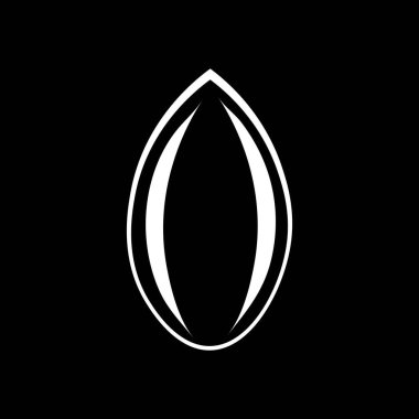 Ayçiçeği tohumu simgesi serbest vektör 