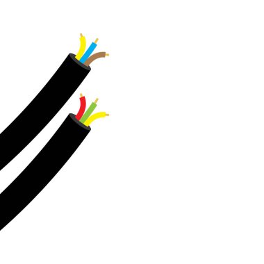 Kablo simgesi çizim vektörü tasarımı