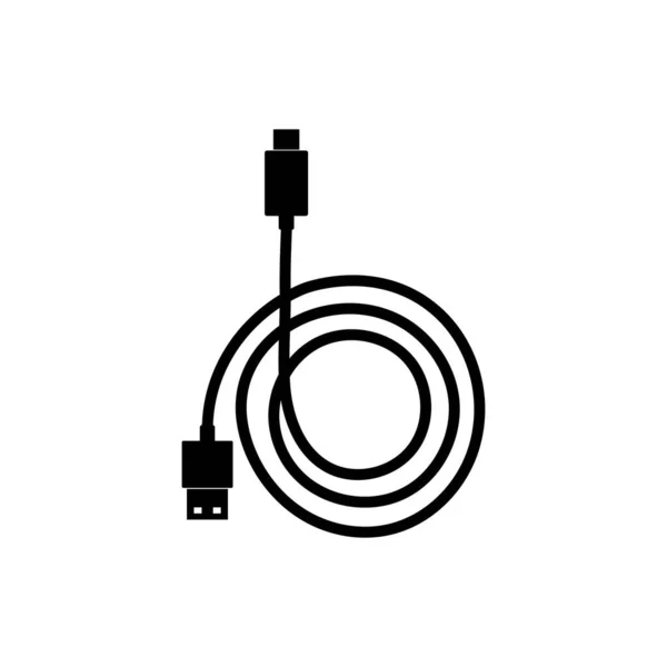 Usb Cable Icono Vector Ilustración — Archivo Imágenes Vectoriales