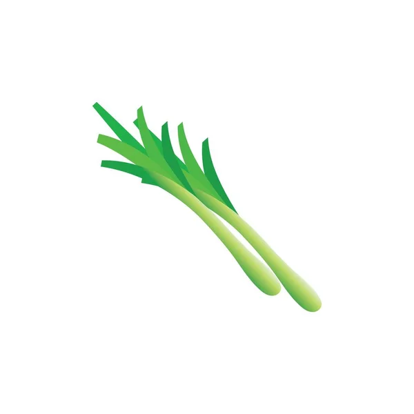 Lauch Gemüse Symbol Vorlagenvektor — Stockvektor