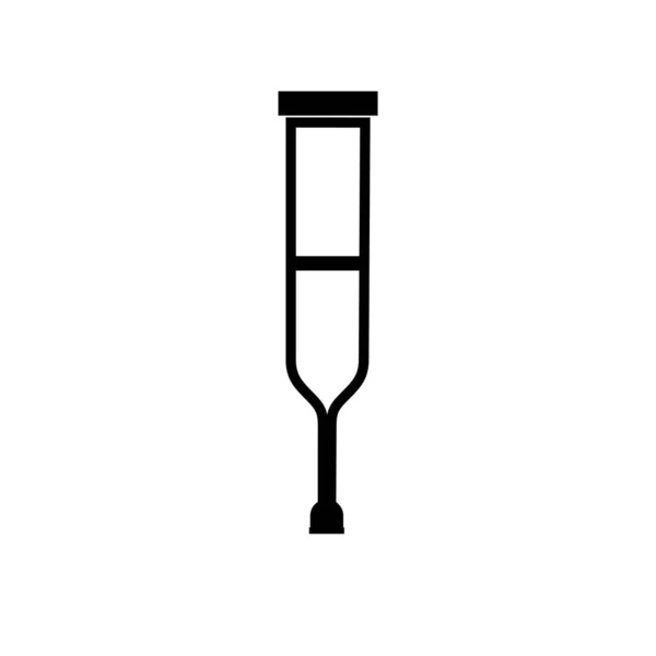 Crutch Pictogram Logo Illustratie Vector — Stockvector