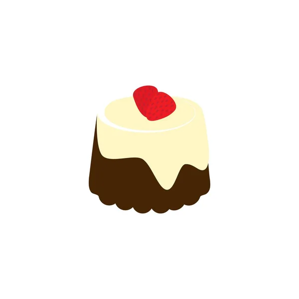 Modèle Icône Dessert Pudding Vecteur — Image vectorielle