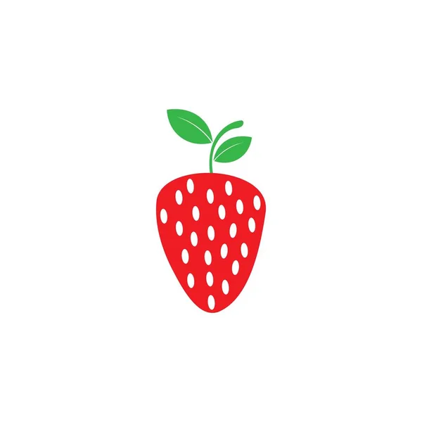 Erdbeere Frucht Symbol Vektor Illustration — Stockvektor