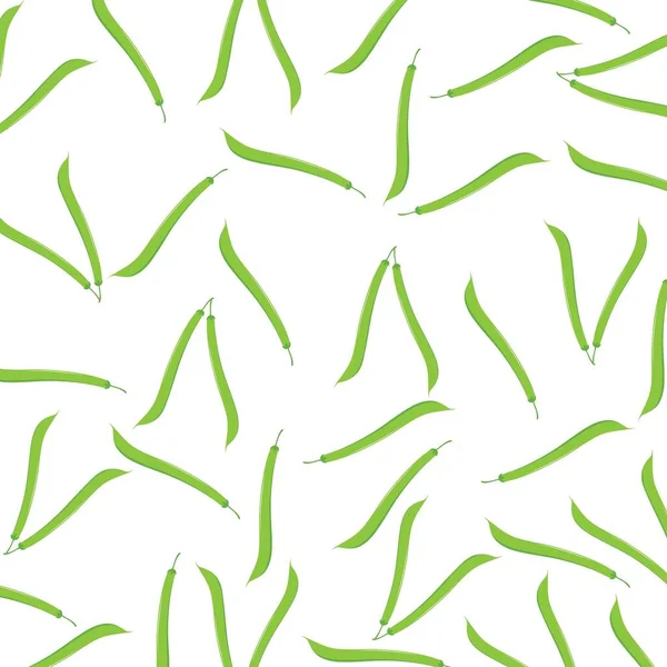 Frijoles Verdes Plantilla Fondo Vector — Vector de stock
