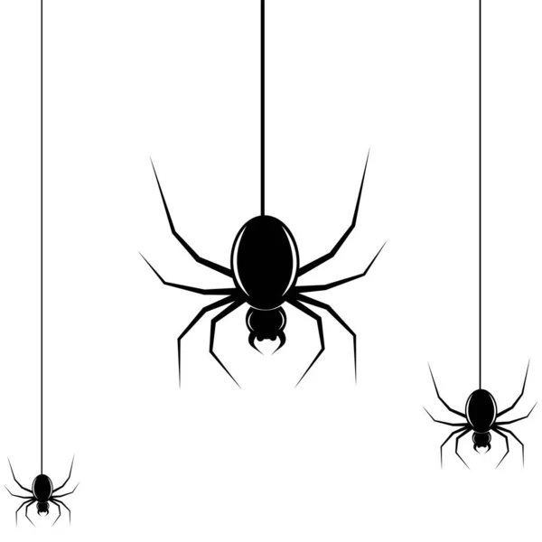 Spinnensymbol Logo Vektor Illustration — Stockvektor
