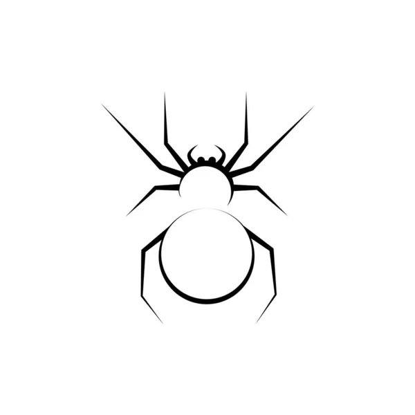 Ícone Aranha Logotipo Vetor Ilustração —  Vetores de Stock