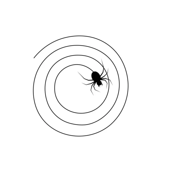Örümcek Simgesi Logo Vektör Illüstrasyonu — Stok Vektör