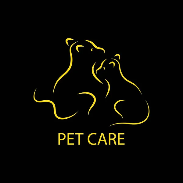 Cat Pet Care Icon Template Vector — Stock Vector