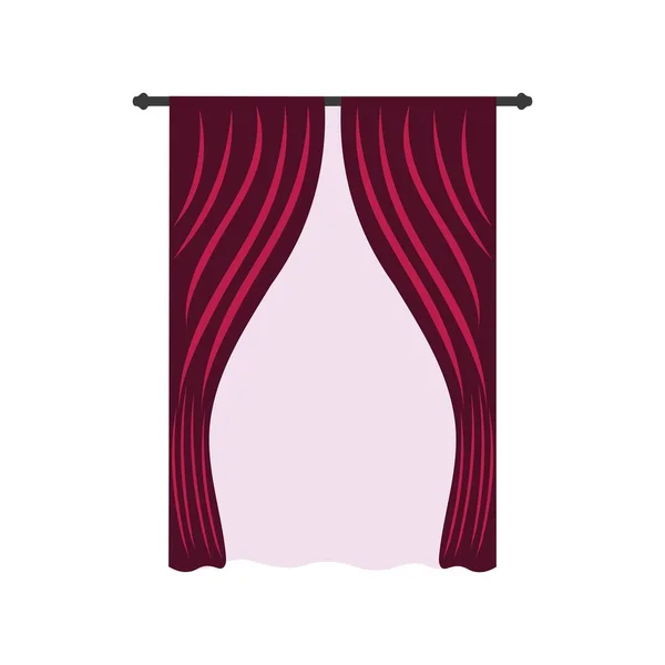 Curtain Illustrator Icon Free Vector — Stock Vector