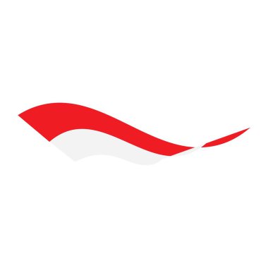 Endonezya bayrak vektör çizim şablonu tasarımı