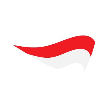 Endonezya bayrak vektör çizim şablonu tasarımı