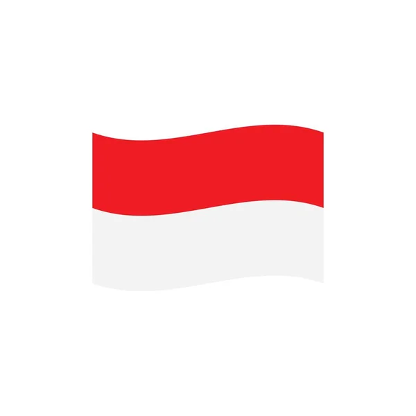 Indonesien Flagge Vektor Illustration Vorlage Design — Stockvektor
