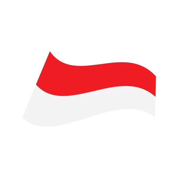 Indonesien Flagge Vektor Illustration Vorlage Design — Stockvektor
