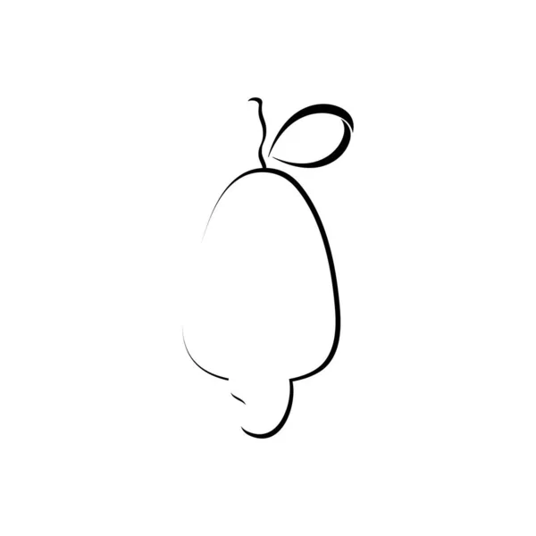 Cashew Nut Icon Vector Illustratio — Stock Vector
