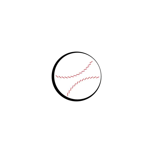 Ícone Beisebol Logotipo Ilustração Vetorial — Vetor de Stock