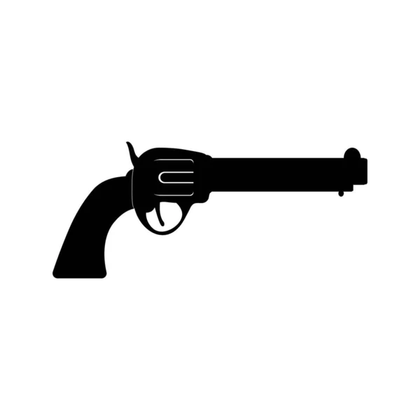 Handgun Ilustração Vetor Logotipo Design — Vetor de Stock