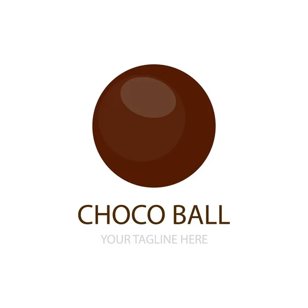 Choco Ball Ikona Logo Zdarma Vektor Design — Stockový vektor