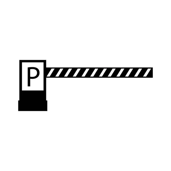 Disegno Vettoriale Logo Icona Cancello Parcheggio Sicuro — Vettoriale Stock