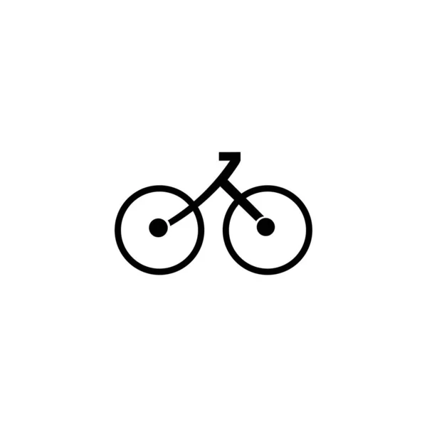 Bicycle Icon Logo Volný Vektor Design — Stockový vektor