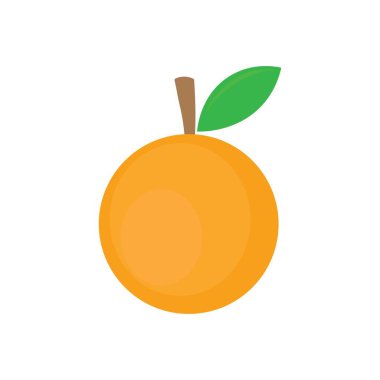 Turuncu meyve simgesi şablon tasarımı