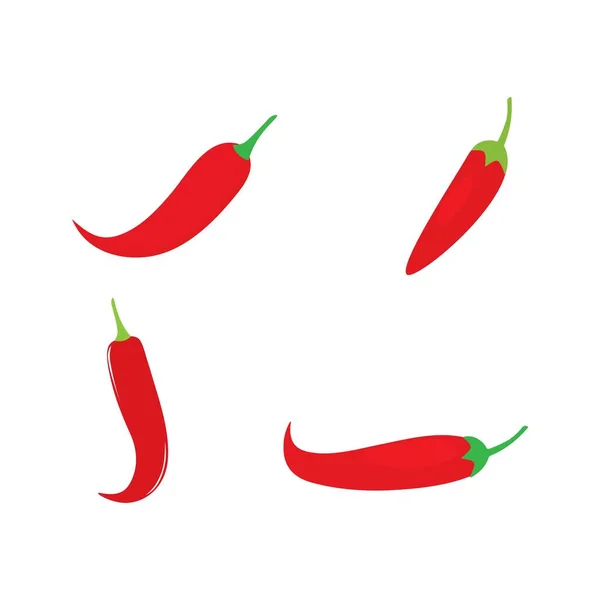 Red Chili Icon Template Vector Design — Stock Vector